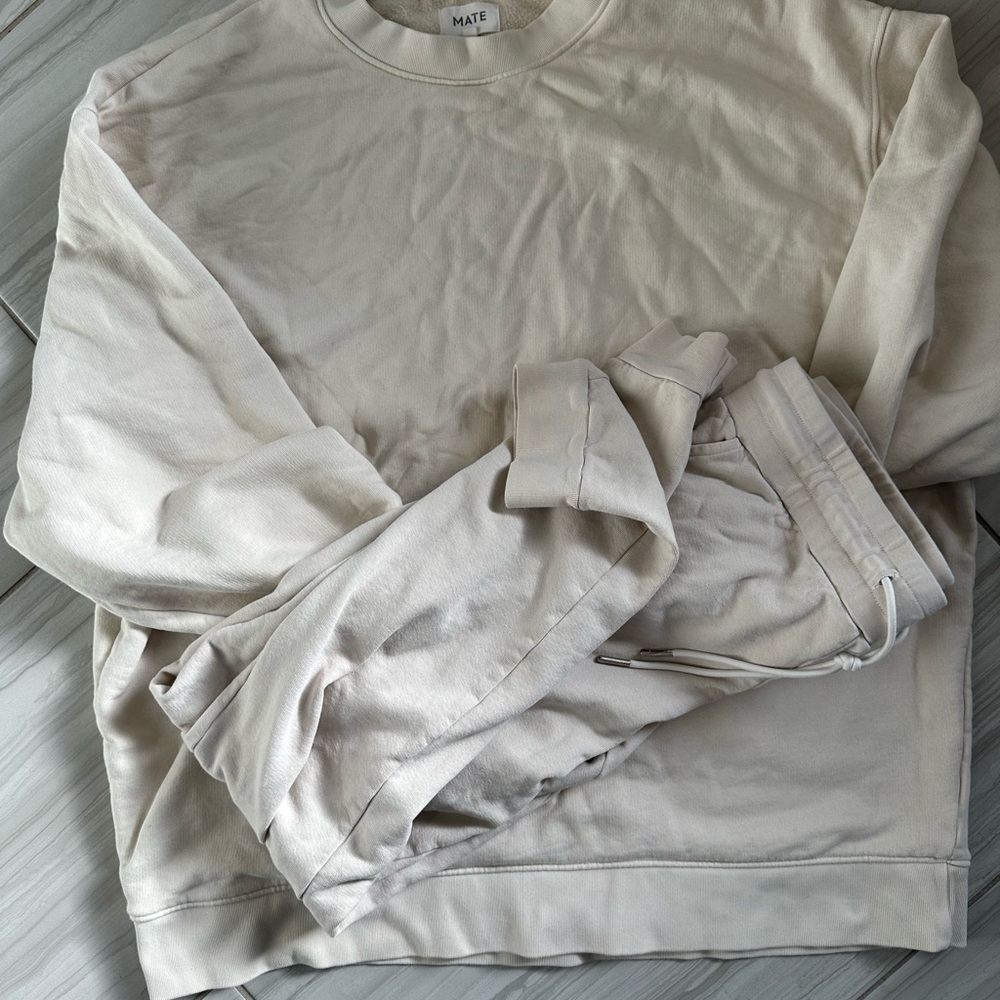MATE the Label Cream Crewneck Sweat Set